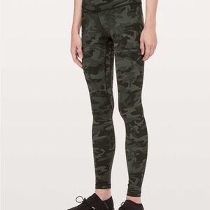 lululemon athletica align 28” Camo Leggings - Green and Black